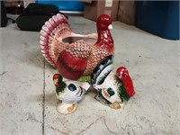 Turkey S &P Shakers & Planter