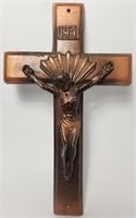 Metal Wall Cross Crucifix 12"
