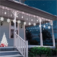 JOFIOS Christmas Snowflake Lights, 16.73ft Outdoor