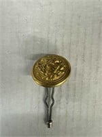 Civil war GOLD BUTTON By WATERBURY with RARE