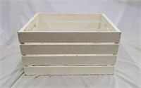 Vintage White Wooden Crate