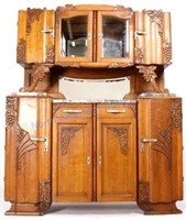 Ornate Art Deco Sideboard Buffet Cabinet