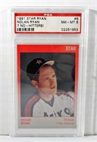 1991 STAR RYAN - NOLAN RYAN PSA 8