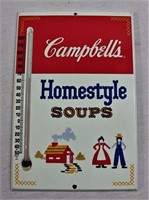 Vintage metal Campbells Soup thermometer