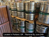 LOT, (16) SS 1/2 BARREL KEGS (15.5 GAL, NOT ALL