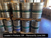 LOT, (16) SS 1/2 BARREL KEGS (15.5 GAL, NOT ALL