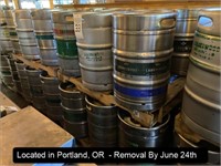 LOT, (16) SS 1/2 BARREL KEGS (15.5 GAL, NOT ALL