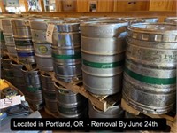 LOT, (16) SS 1/2 BARREL KEGS (15.5 GAL, NOT ALL