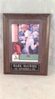 Mark McGwire baseball card with plaque