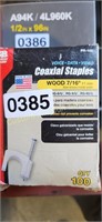 COAXIAL WOOD STAPLES