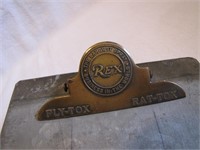 Antique Rex Fly Tox Rat Tox ClipBoard