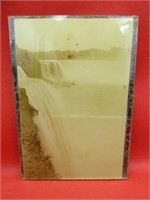 Antique Niagara Falls Photo Under Glass Souvenir