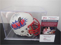 JOHN RIGGINS SIGNED AUTO MVP MINI HELMET JSA COA