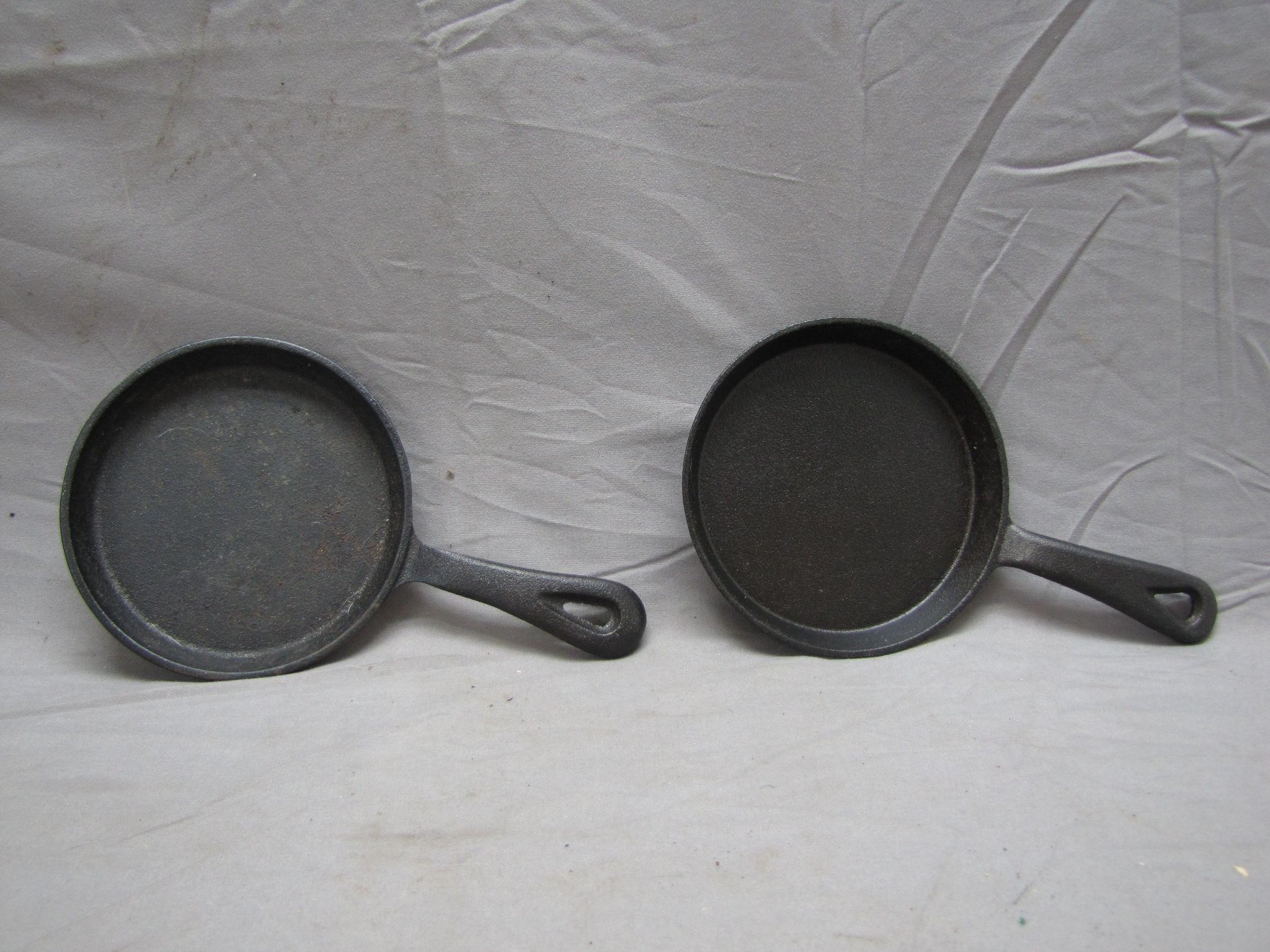 Pair Of Vintage Cast Iron Mini Pans