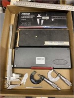 Assorted Calipers, Micrometers, Measuring Devices
