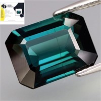 Natural Intense Greenish Blue Tourmaline 4.62 Cts