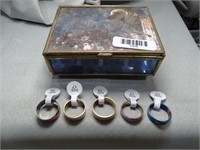5 New Rings & Unique Jewelry Box