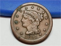 OF) 1851 us large cent