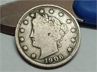 OF) full Liberty 1906 V nickel