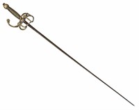 EUROPEAN TREFOIL BLADE RAPIER SWORD, 18TH/ 19TH C.