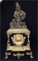 Victorian Bronze Figural Mantle Clock