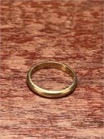 14k Yellow Gold Band Ring Size 7.5