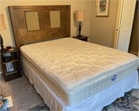 Queen Size Tall Wooden Head Board and Bed Frame