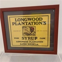 Longwood Plantations Syrup label Framed