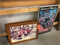 Framed classic car prints