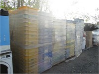 Pallet of plastic containers