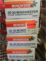 4 boxes of “Winchester” 30-30 ammo