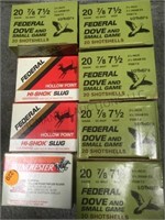 7 boxes of 20 gauge shotgun shells