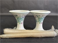 Two Elizabeth Arden Candle Holders/Candles