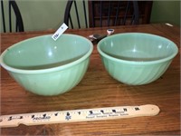 2 Jadeite Mixing Bowls