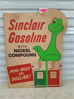 Sinclair gasoline double sided cardboard