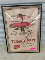 The First Annual Tomato Fest framed poster 22.5x17