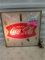 Coca-Cola illuminated clock, clock does not work