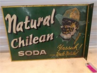 Natural Chilean Soda double sided sign 15x21.5