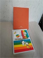 Hallmark collectible Snoopy card and notepad set
