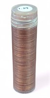 Uncirculated roll of 1959 Lincoln Cent coins