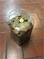 Arcade game quarter size tokens - approx 15 pounds
