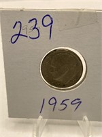 1959 Silver Dime