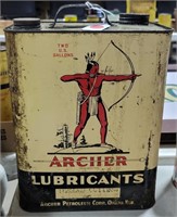 ARCHER LUBRICANTS EMPTY TIN CAN