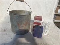 Primitive minnow bucket & tea light holders