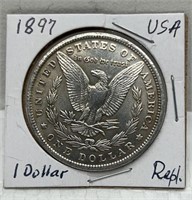 1897 Morgan dollar replica