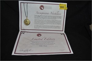 2011Sacajawea Necklace with certificate
