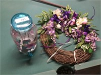 Water pitcher & wreath