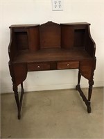 Antique Wood Writing Table / Vanity with 2