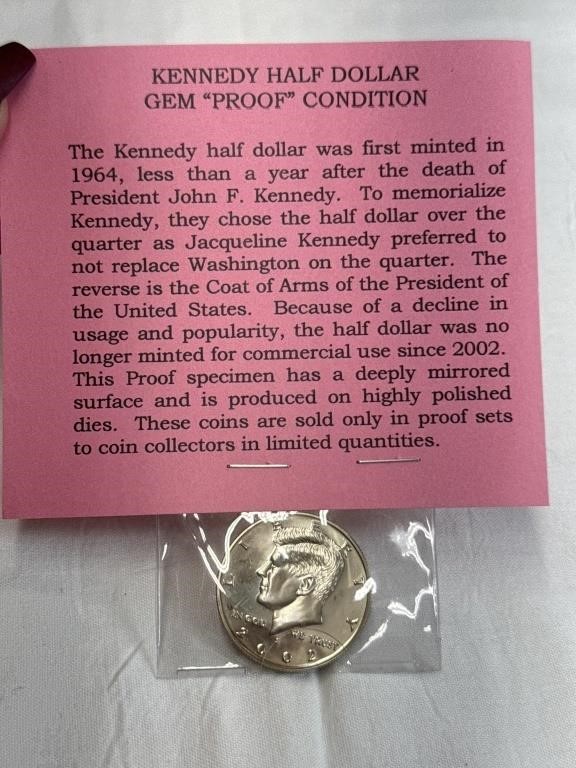 Kennedy Half Dollar Gem “Proof” Condition