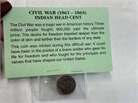 Civil War (1861-1865) Indian Head Cent